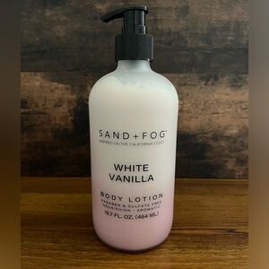 Sand & Fog White Vanilla Lotion 15.7oz  NEW Glass Bottle